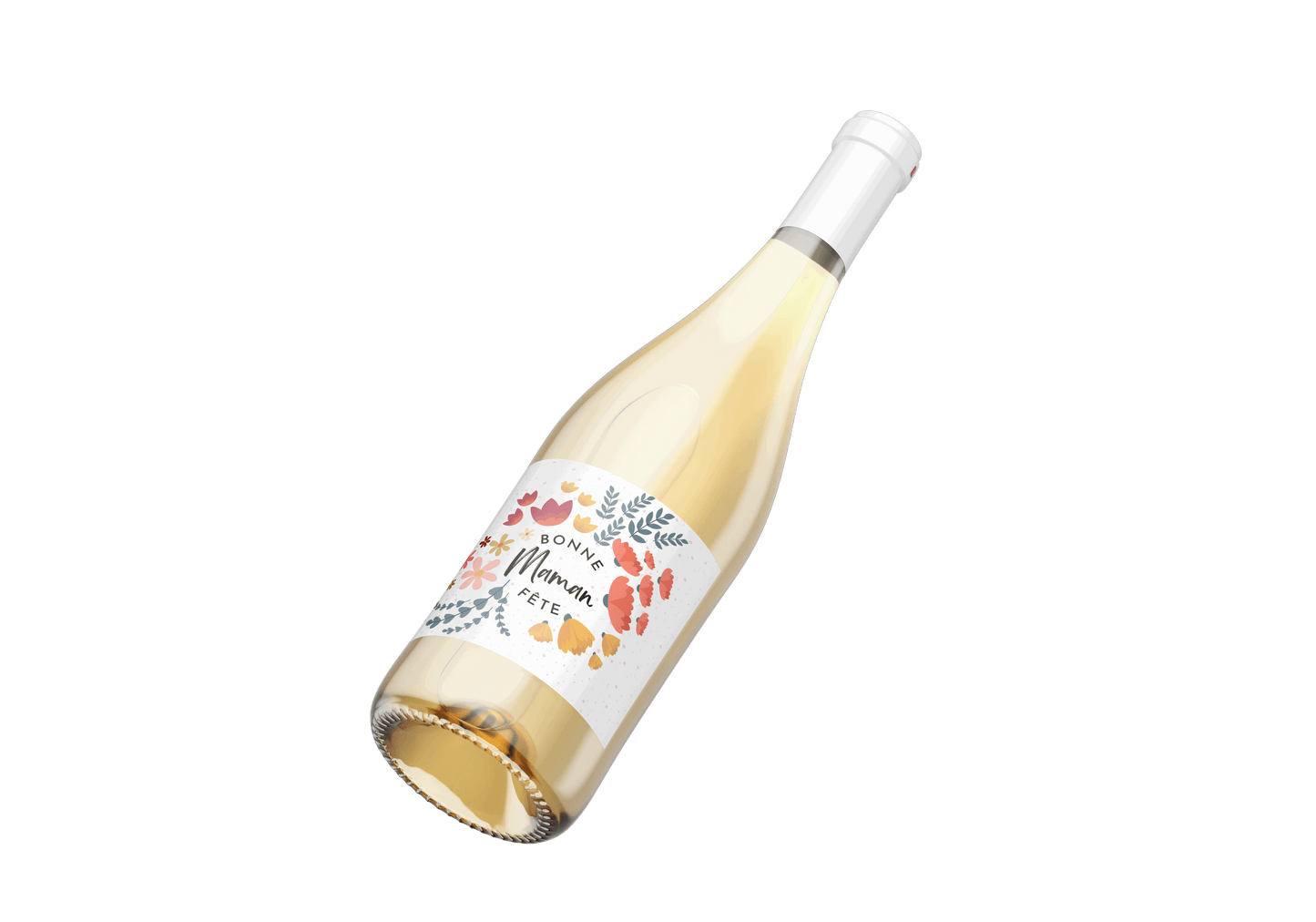 vin Blanc Moelleux Personnalise – Idee Cadeau Raffinee pour Fete des Meres