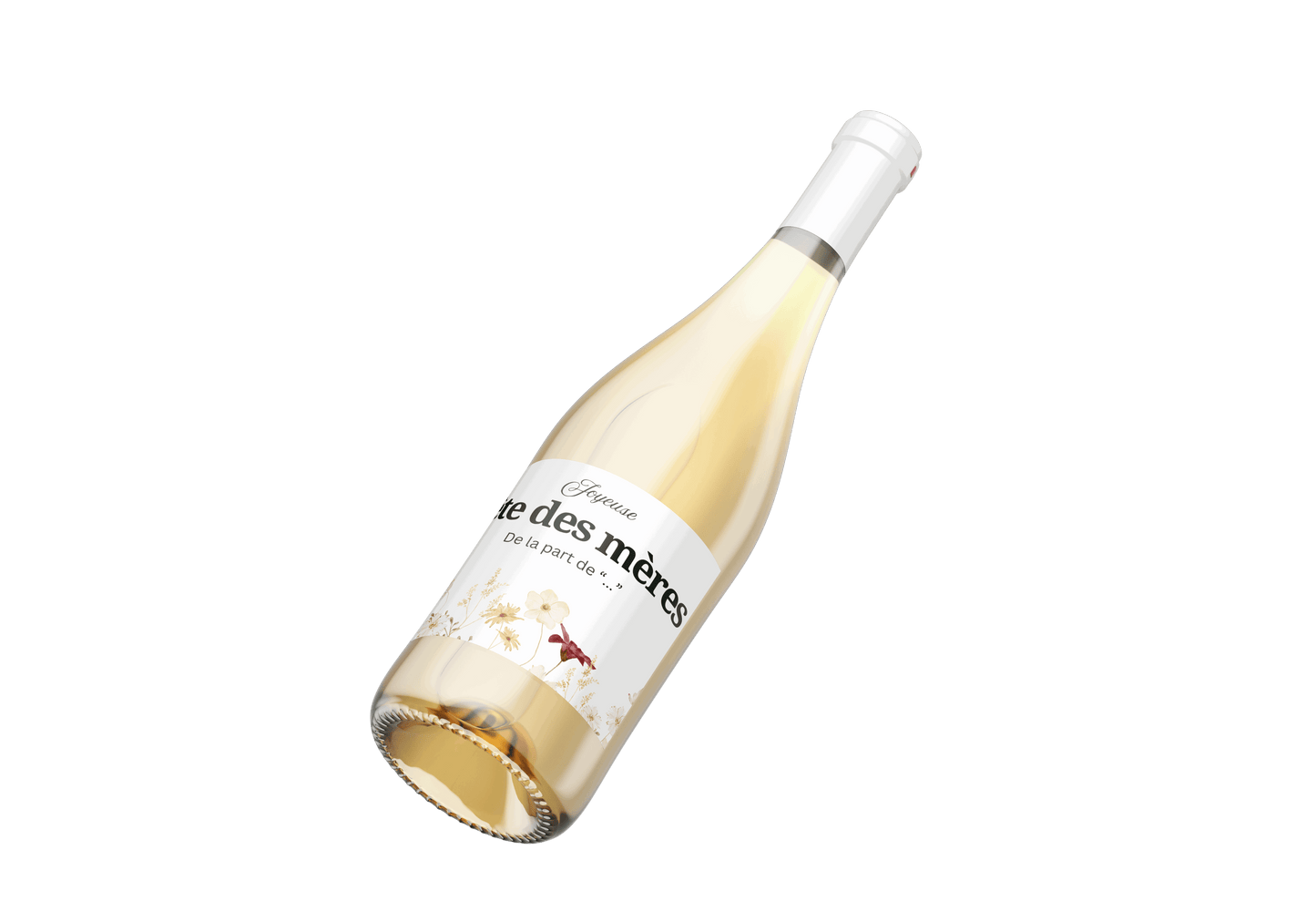 vin Blanc Moelleux Personnalise – Idee Cadeau Raffinee pour la Fete des Meres