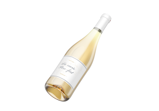 Notre vin blanc moelleux avec votre étiquette personnalisée