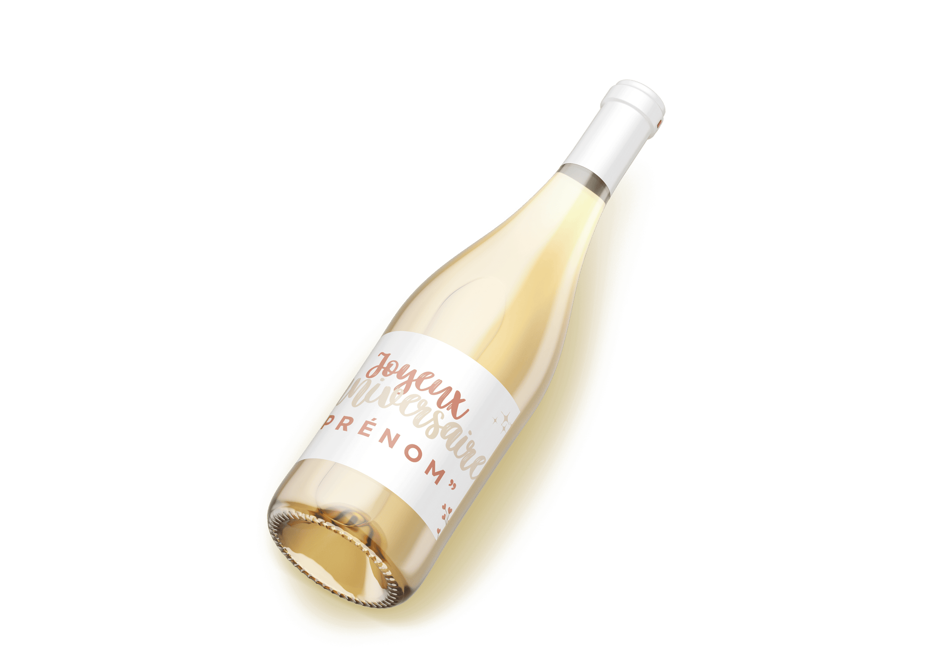 Vin blanc du languedoc avec étiquette personnalisable pour toutes occasions