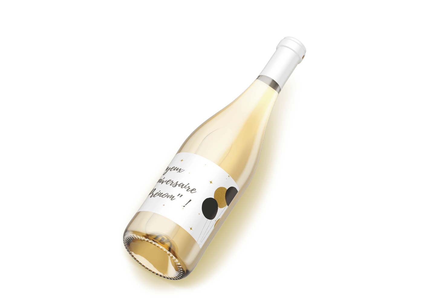 Vin blanc du languedoc avec étiquette personnalisable pour toutes occasions