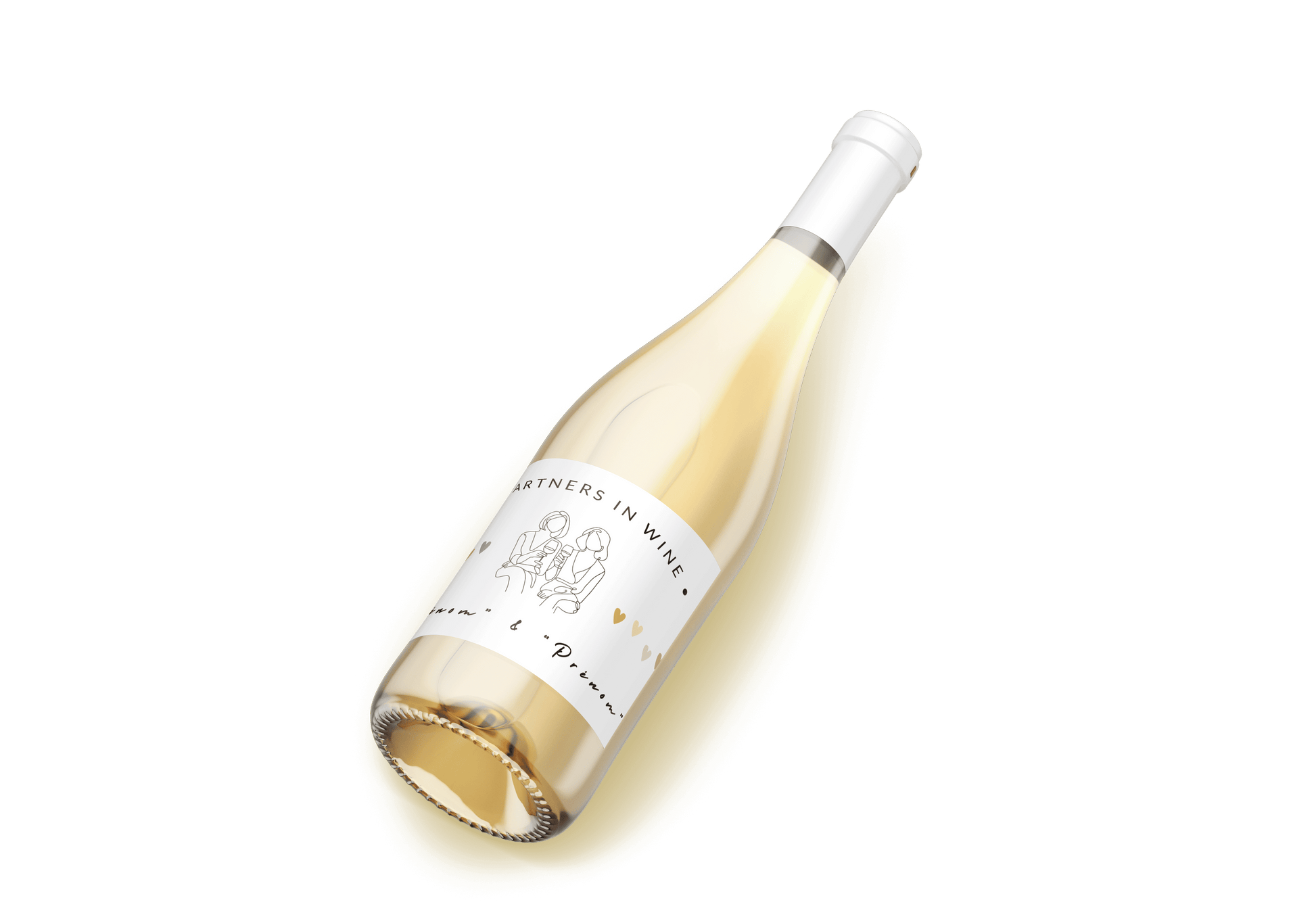 Bouteille de vin blanc personnalisée pour événement d’entreprise