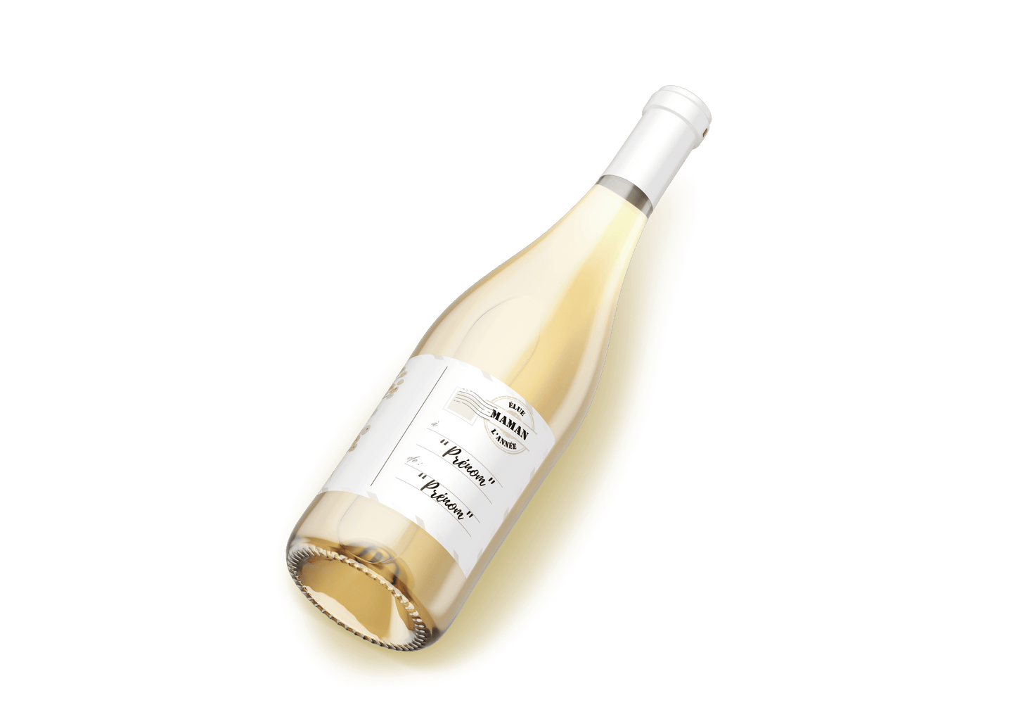 Vin blanc du languedoc avec étiquette personnalisable pour toutes occasions