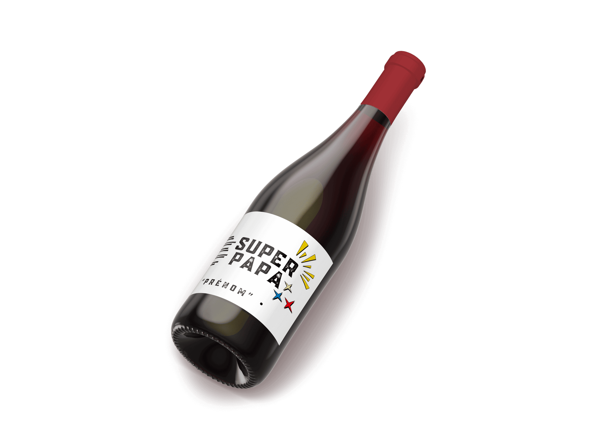  Bouteille de vin rouge avec étiquette personnalisée pour cadeau unique