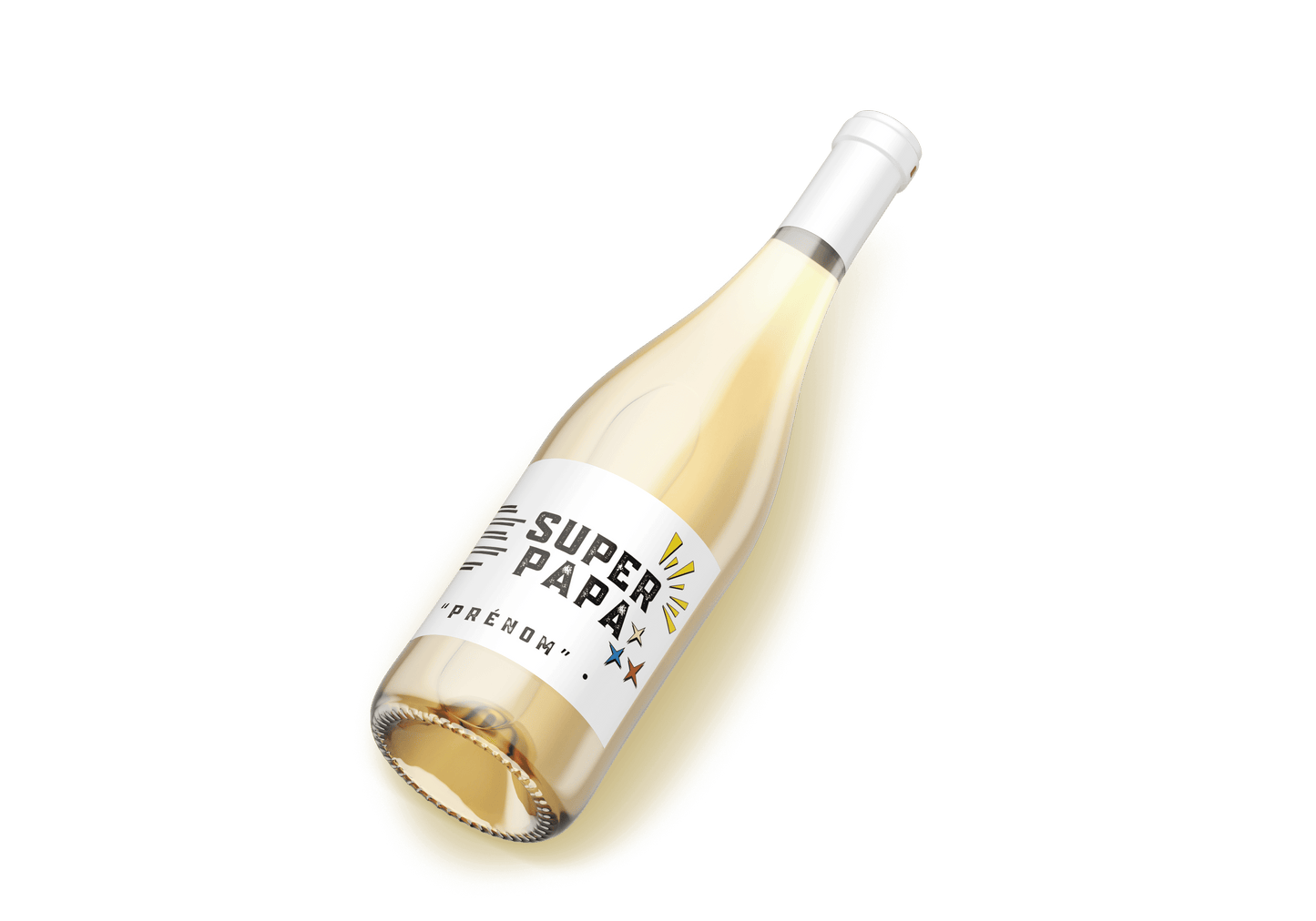 Vin blanc du languedoc avec étiquette personnalisable pour toutes occasions