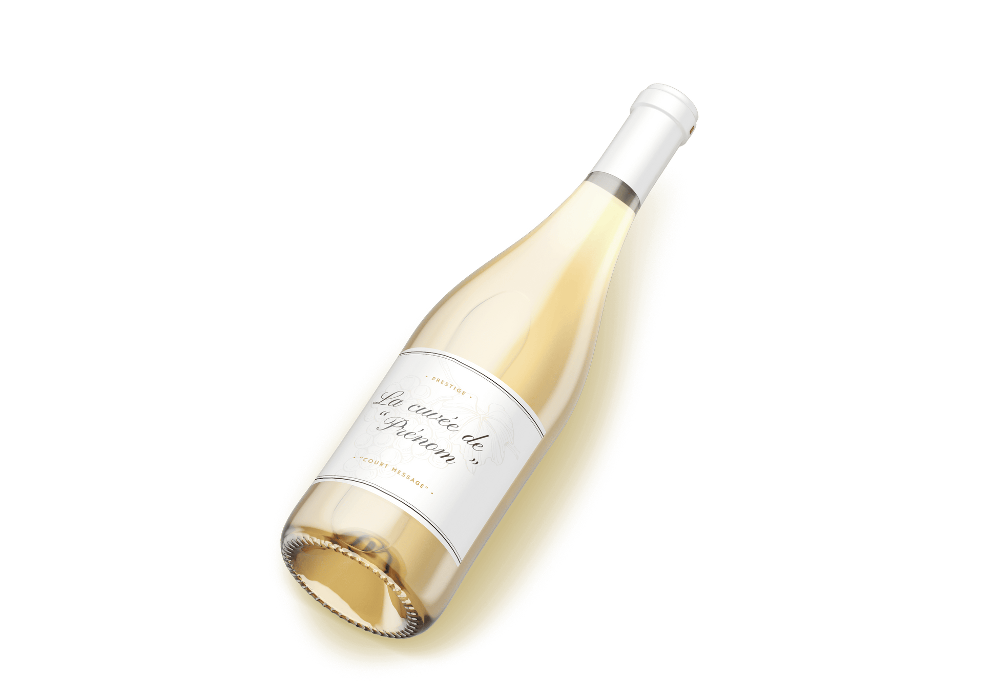 Bouteille de vin blanc personnalisée pour événement d’entreprise