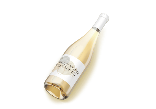 Étiquette de vin blanc personnalisée pour cadeau de remerciement