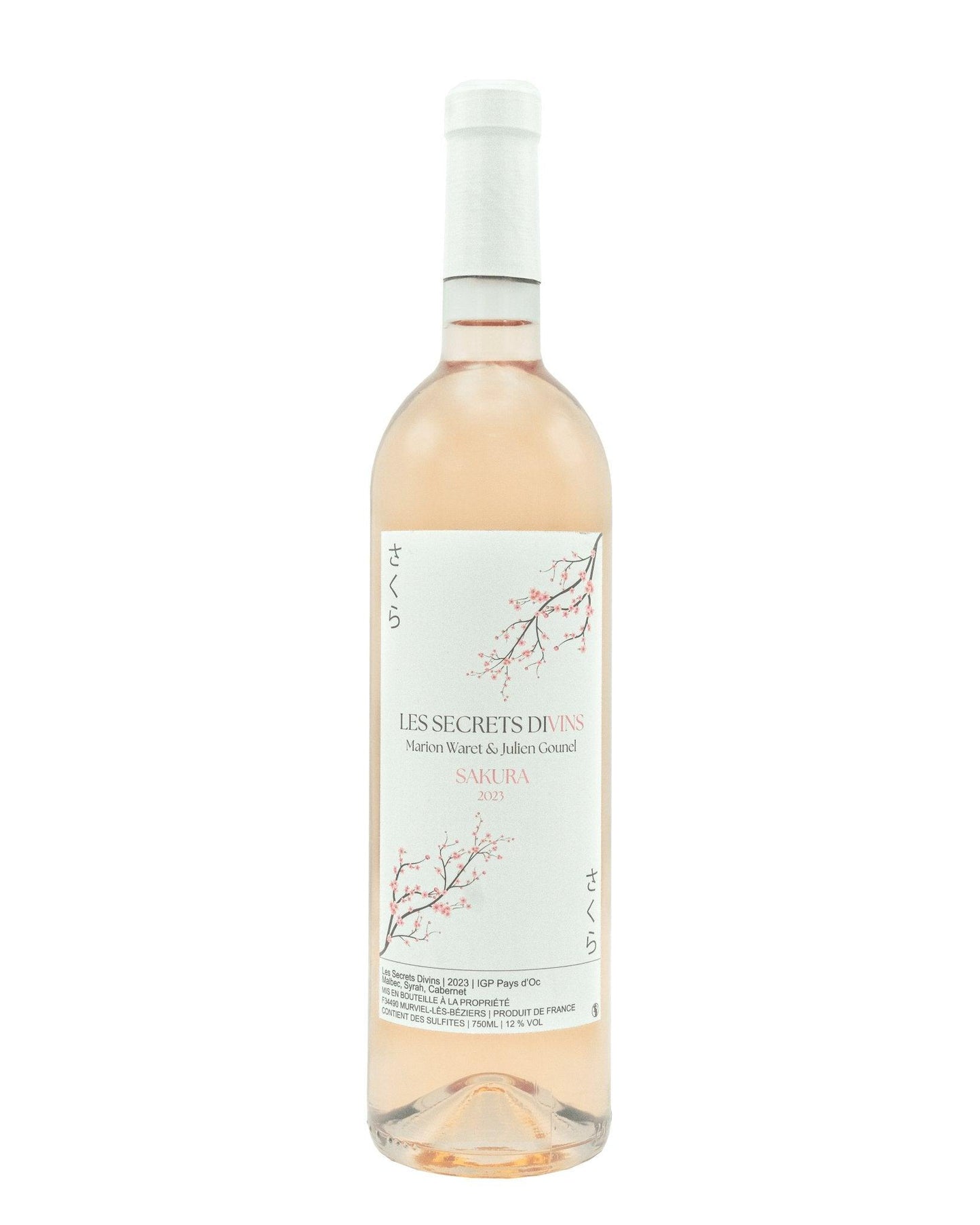 Bouteille de vin rosé du Languedoc, frais et fruité