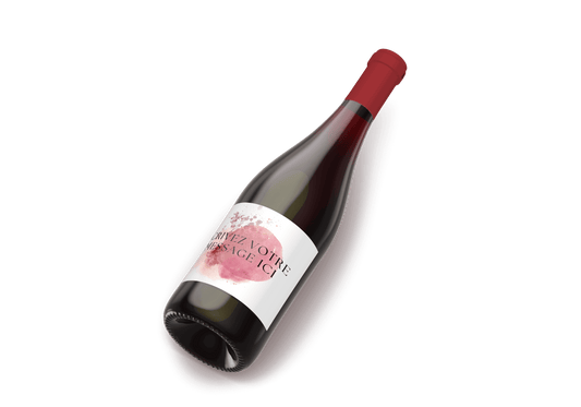 Bouteille de vin rouge avec étiquette personnalisée pour cadeau unique